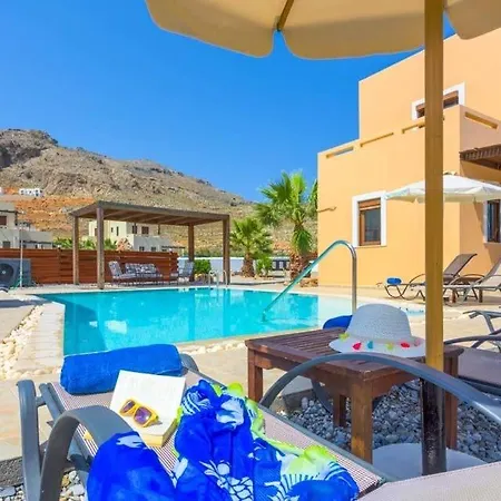 Vila Sleeps 8 Pool Air Con Wifi Líndos